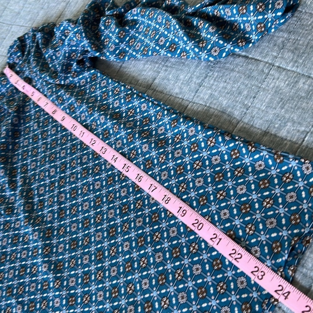 Boho Medallion Patterned Ruffled Sleeve Blouse in Teal | M - Picture 7 of 7